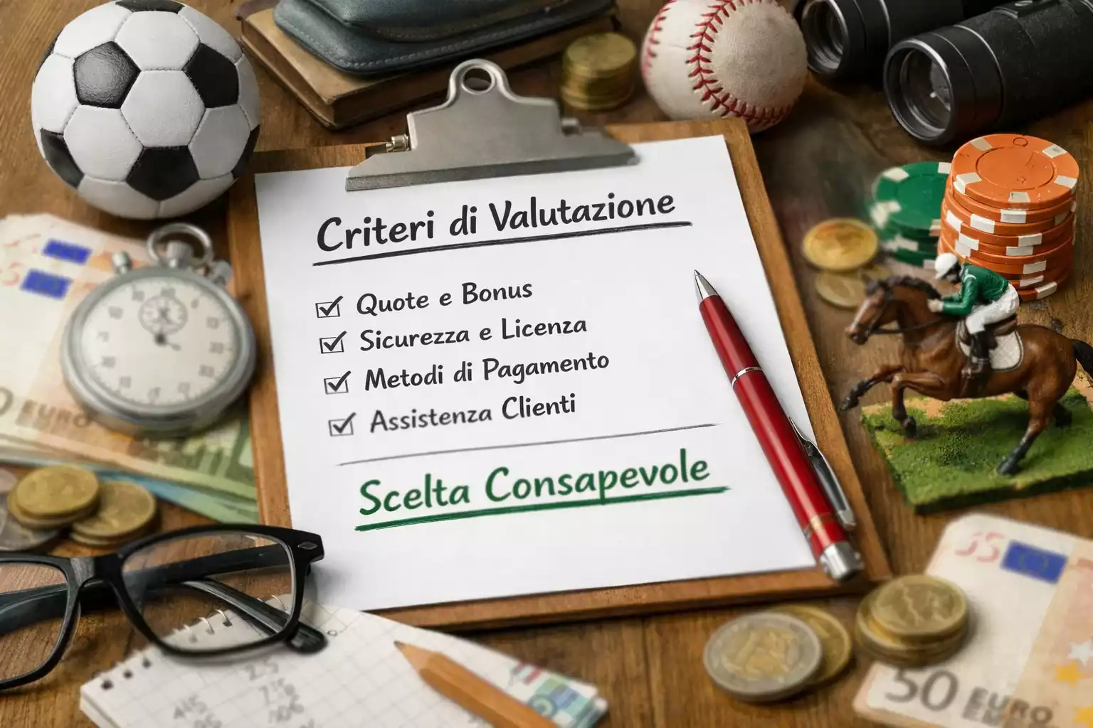 Persona analizza documenti e confronta opzioni su un tavolo