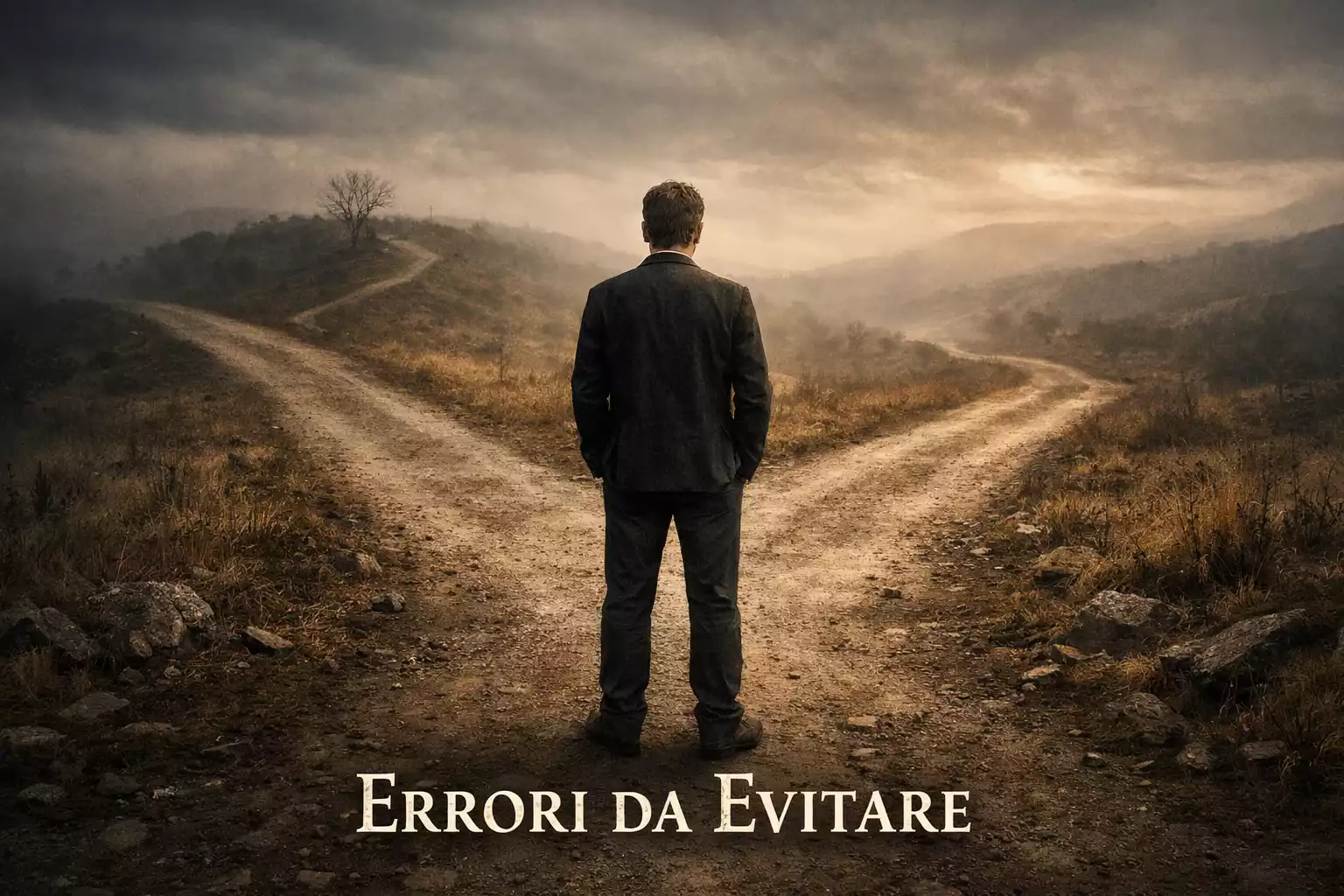 Persona pensierosa davanti a scelte multiple